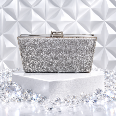 CARMEN-Bolso Fiesta Mujer, Clutch Bolso de Noche, Boda Cartera de Mano Cadena para Ceremonia